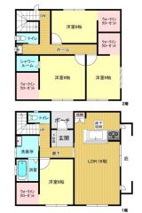 全居室6帖以上でWIC付の4LDKです。
