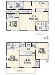 2階は全居室6帖以上の広い4LDKです。